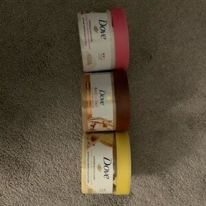 3  10.5 oz Dove exfoliating body polish